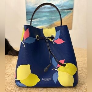 NWOT KATE SPADE Eva Lemon Zest Large Top Zip Satchel